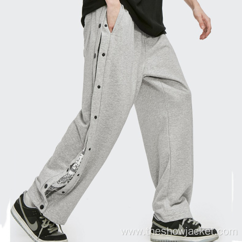 OEM Loose Casual Print Snap Buttons Pants Wholesale